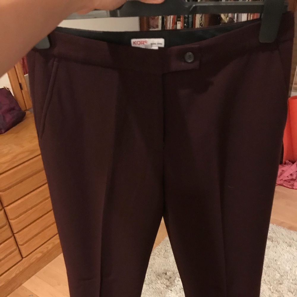 100% wool dark maroon Michael Kors trousers